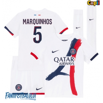 Paris Saint-Germain Marquinhos #5 Echipament de Fotbal Replică 2025-26 Copii Deplasare (+ Șorturi)